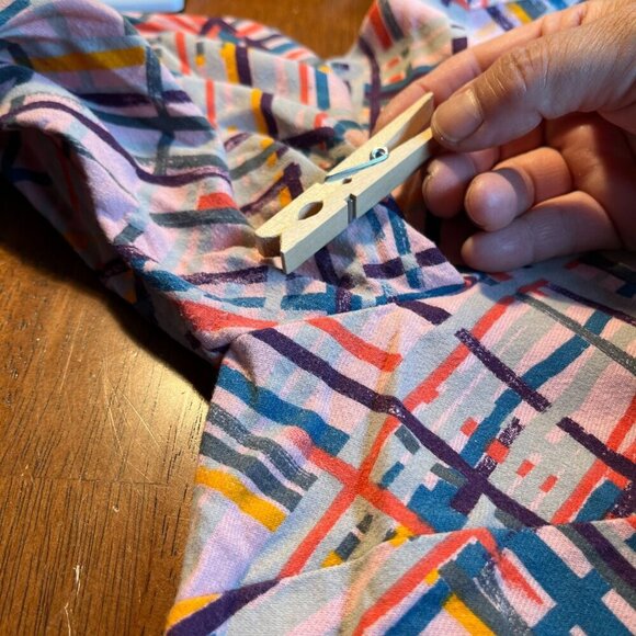 Maeve High Low Abstract Tunic Popover Womens M Oversized Artsy Bold 3/4 Pink - Picture 14 of 14